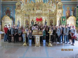 Учащиеся школы святого князя Владимира совершили паломническую поездку в храм святого благоверного князя Александра Невского на территории авиационной базы ОДКБ "Кант"