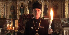 Встреча Благодатного огня на территории авиабазы ОДКБ Кант